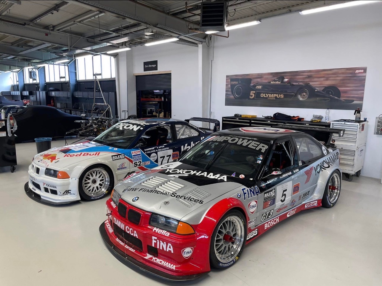 Pit lane garage